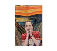 The Big Bang Theory Sheldon Lee Cooper The Scream Art Prints Posters Aesthetic Canvas Poster Bedroom Decor Sports Landscape Office Room Decor Gift Unframe-style 12x18inch(30x45cm)