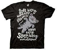 The Big Bang Theory Soft Kitty Warm Kitty Black Mens T-Shirt (Adult XXX-Large)