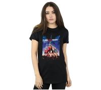 The Big Bang Theory Women's Character Poster Cotton Boyfriend T-Shirt in Black | Size: Small The Big Bang Theory Black S