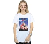 The Big Bang Theory Women's Character Poster Cotton Boyfriend T-Shirt in White | Size: Small The Big Bang Theory White S