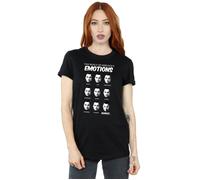 The Big Bang Theory Women's Emotions Sheldon Cotton Boyfriend T-Shirt in Black | Size: 3XL The Big Bang Theory Black 3XL