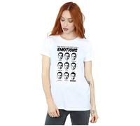 The Big Bang Theory Women's Emotions Sheldon Cotton Boyfriend T-Shirt in White | Size: XL The Big Bang Theory White XL