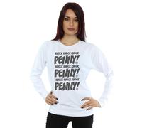 The Big Bang Theory Women's Knock Knock Penny Sheldon Sweatshirt in White | Size: 2XL The Big Bang Theory White 2XL