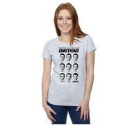 The Big Bang Theory Women's Sheldon Emotions Cotton T-Shirt in Grey | Size: XL The Big Bang Theory Grey XL