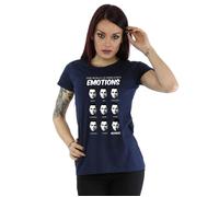 The Big Bang Theory Women's Sheldon Emotions Cotton T-Shirt in Navy | Size: Medium The Big Bang Theory Navy M