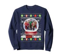 The Big Bang Theory Women's Snow Globe Christmas Sweatshirt in Navy | Size: XL The Big Bang Theory Navy XL