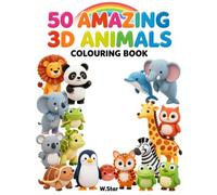The Big Book of 3D Animal Coloring Book (50 Pages)