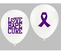 The Big C Awareness 12" Latex Balloons - Pancreatic Purple (10Pc)