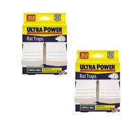 The Big Cheese 2 Pack Ultra Power Rat Twin Traps Pre-Baited Ready-To-Use Professional-Grade Guaranteed Kill