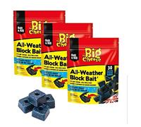 THE BIG CHEESE 90 ALL WEATHER BLOCKS POISON BLOCK BAIT RAT MOUSE MICE RODENT