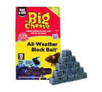 The Big Cheese All-Weather Block Bait 10G X 15 Blocks Rat & Mouse Rodent Control Bait