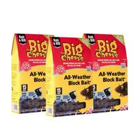 The Big Cheese All-Weather Block Bait 10G X 15 Pack Of 3 Blocks Rat & Mouse Rodent Control Bait