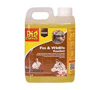 The Big Cheese Fox and Wildlife Repellent - 2 Litre with Backpack Sprayer. Ready-To-Use. Deters Foxes from Digging and Fouling. Ideal for Patios, Gardens and Bin Areas. Treats up to 100 m2