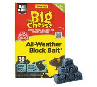 The Big Cheese Rat and Mouse Poison (30 x 10 g) - Rodent Killer, Rat Poisoning Blocks, Blue