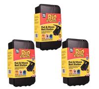 The Big Cheese Rat & Mouse Bait Station Pack Of 3 Reusable Tamper-Resistant Weatherproof