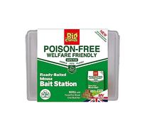 The Big Cheese Ready-Baited Mouse Bait Station Poison-Free Welfare Friendly British Grain Lockable Safe Around Children and Pets Monitor Infestations
