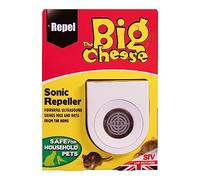 The Big Cheese Sonic Mouse & Rat Repeller Plug-In, Humane, Ultrasonic Rodent Pest Deterrent for the Home, Safe for Use Around Cats and Dogs, White