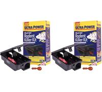 The Big Cheese Ultra Power Block Bait Rodent Killer Kit, Refillable Bait Station and 3x20g Brodifacoum Blocks, Rat and Mice Poisoning Blocks, Fast Acting, Red, Biodegradable, Indoor and Outdoor Use