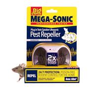 The Big Cheese Ultra Power - Mega-Sonic® Plug-In Twin-Speaker Pest Repeller - Professional Ultrasonic Technology Repels Mice & Rats Instantly - Indoor Electric Powered Plug-in - Pet-Friendly