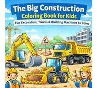 The Big Construction Coloring Book for Kids: Fun Excavators, Trucks & Building Machines to Color