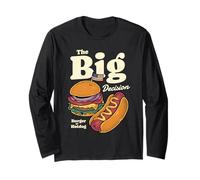 The Big Decision Burger Hotdog American Flag Long Sleeve T-Shirt