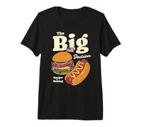 The Big Decision Burger Hotdog American Flag Premium T-Shirt