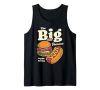 The Big Decision Burger Hotdog American Flag Tank Top
