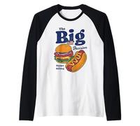 The Big Decision Burger or Hotdog 4th of July USA Raglan Baseball Tee