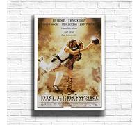 The Big Lebowski, 90s Movie Print Vintage Nostalgic Film Poster, A4 and A3 Size Frame Options, Great Home, Pub, Café, Bar Decoration Wall Art Print, House gift for movie lovers (A3 Framed (White))