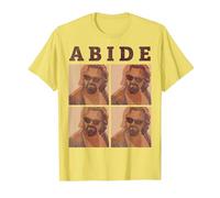 The Big Lebowski Abide Four Box Up T-Shirt, Men, Lemon Yellow, Large