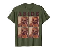 The Big Lebowski Abide Four Box Up T-Shirt, Men, Olive Green, Small