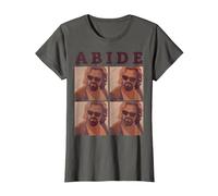 The Big Lebowski Abide Four Box Up T-Shirt, Women, Asphalt Grey, Small