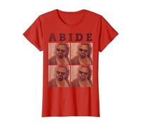 The Big Lebowski Abide Four Box Up T-Shirt, Women, Red, 3X-Large