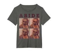 The Big Lebowski Abide Four Box Up T-Shirt, Women's Plus, Asphalt Grey, 1X