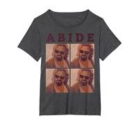 The Big Lebowski Abide Four Box Up T-Shirt, Women's Plus, Dark Heather Grey, 3X