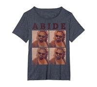 The Big Lebowski Abide Four Box Up T-Shirt, Women's Plus, Heather Blue, 1X