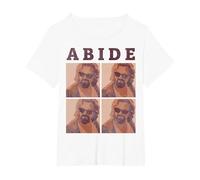 The Big Lebowski Abide Four Box Up T-Shirt, Women's Plus, White, 6X