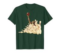 The Big Lebowski Bowling Pins Portrait T-Shirt, Men, Dark Green, Large