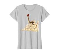 The Big Lebowski Bowling Pins Portrait T-Shirt, Women, Silver Grey, Medium