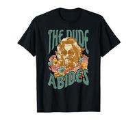 The Big Lebowski Dude Abides Floral Portrait T-Shirt