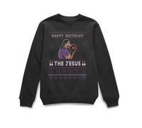 The Big Lebowski Happy Birthday The Jesus Christmas Jumper - Black - S