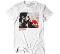 The Big Lebowski Officially Licensed Bowling with Jesus Mens T-Shirt (White), X-Large