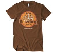 The Big Lebowski Officially Licensed Southern California Bowling League Mens T-Shirt (Brown), X-Large