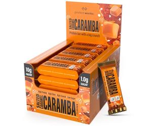 The Big Little Bar | 20 Pack, Salted Caramel Caramba Flavour, High Protein Bar, Low Sugar, High Fibre, GMO Free, Delicious Protein Snack | Protein Works