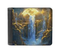 The Big Moon Men's Bifold Wallet Slim Cash Card Holder Leather Purse