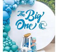 The Big One Blue Wall Sticker - Wave Themed 1st/First Birthday Party Decoration,Kids Room Wall Decal (Big One Wall Sticker Blue)