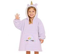 The Big Softy Kids Oversized Hoodie - Blanket Hoodie for Kids 3-10 yrs - Cute Animal Snuggle, Soft & Warm Oversized Blanket Girls & Boys (Lilac Unicorn)