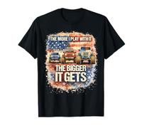 The Bigger It Gets Off Road 4x4 American Flag Truck Design T-Shirt