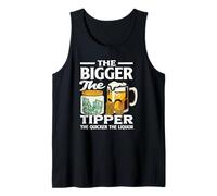 The Bigger The Tipper Bartender Humor Fun Tank Top