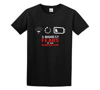 The Biggest Fears of Our Generation T-Shirt Men Casual Tees Black XXL